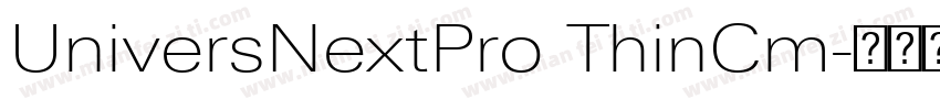 UniversNextPro ThinCm字体转换